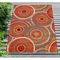 Liora Manne Marina Circles Indoor/Outdoor Rug Saffron 4'10"X7'6"