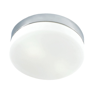 Disc 2 Light Flushmount In Metallic Grey And Frosted Glass