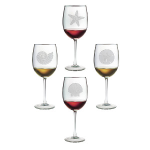Nautical Etched Glassware
