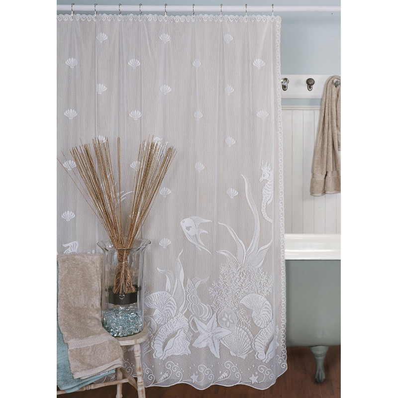 Seascape Shower Curtain, Ocean Themed Curtains