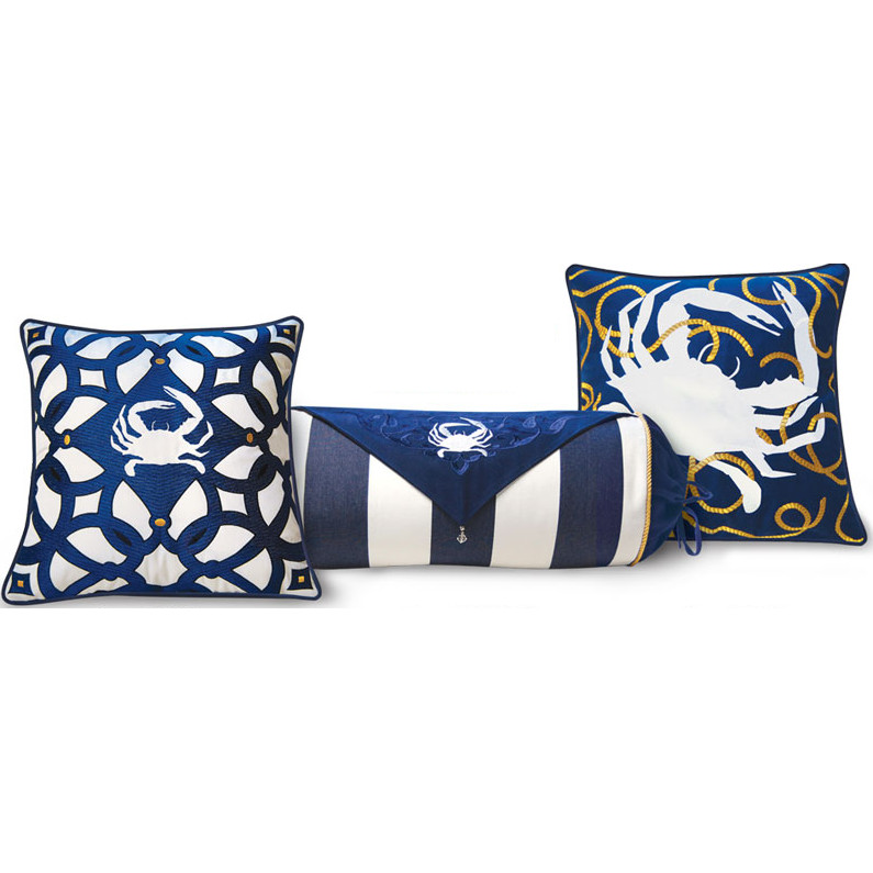Crab Bolster Indoor/Outdoor Pillow