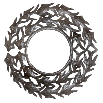 School Of Fish Metal Outdoor/Indoor Mirror