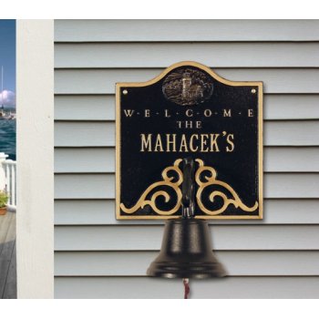 Lighthouse Bell Welcome Address Plaque