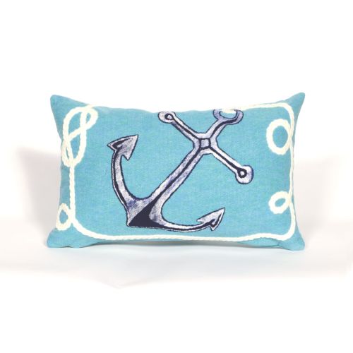 Liora Manne Visions Ii Marina Indoor/Outdoor Pillow - Blue, 12" By 20"