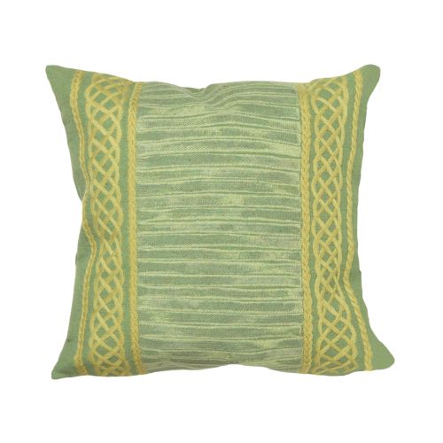 Liora Manne Visions Ii Celtic Stripe Indoor/Outdoor Pillow - Sage, 20" Square