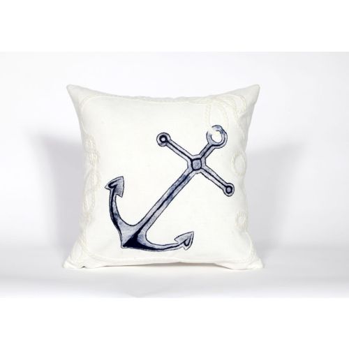 Liora Manne Visions Ii Marina Indoor/Outdoor Pillow - White, 20" Square