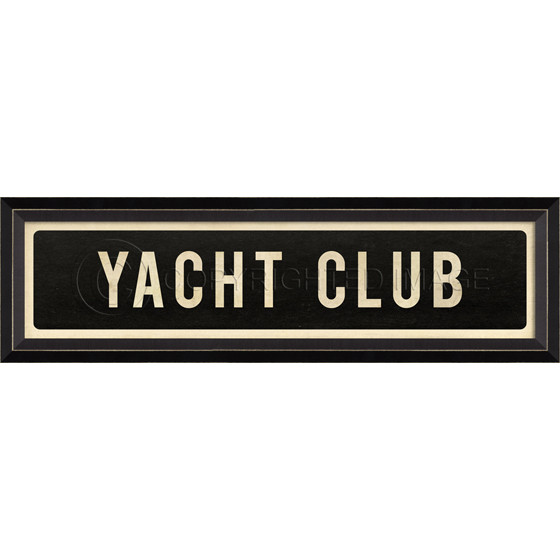 Yacht Club Framed Art Sign