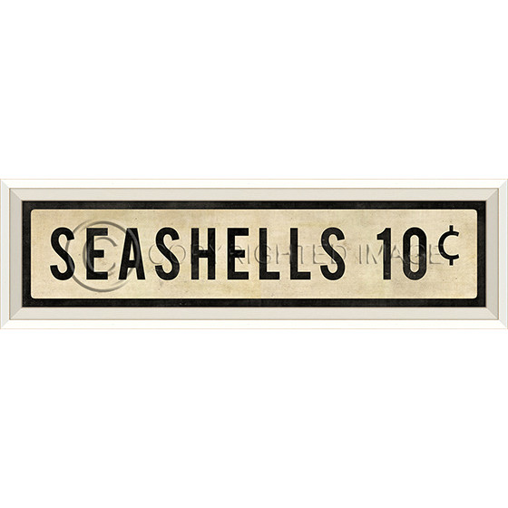 Seashells 10 Cents Art Sign