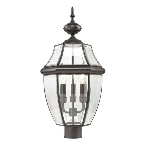 Ashford 3 Light Exterior Post Lantern In Oil Rubbed Bronze