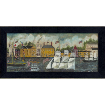 America 1853 Framed Ship Art