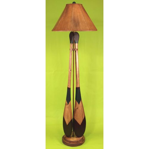 Coastal Lamp 2 Paddle W/ Round Base Floor Lamp