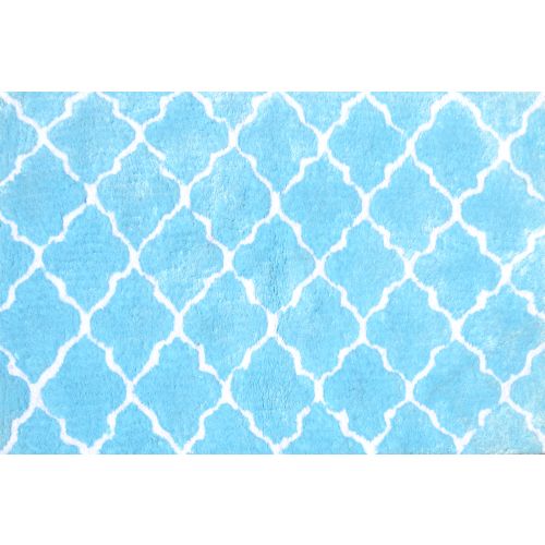Cloture Blue Micro Shag Rug, 2.8 X 4.8