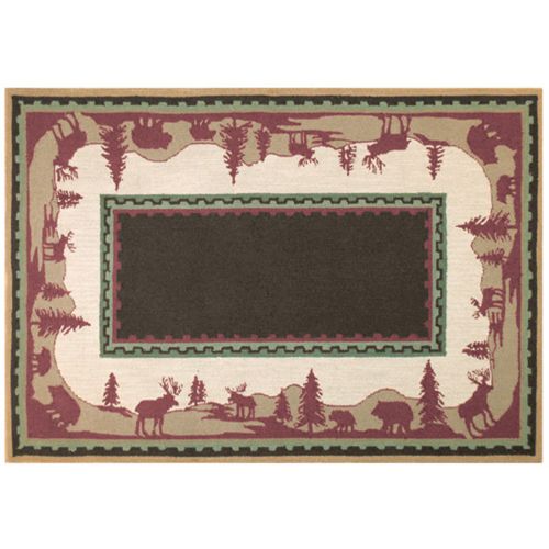 Home On The Range Hook Rug, 5 X 8