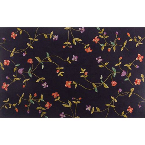Hyde Park Floral Hook Rug, 5.3 X 8.3