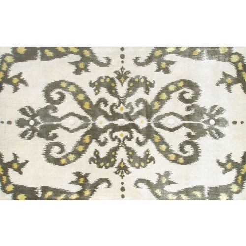 Ethnic Damask Tufted Rug, 5 X 8