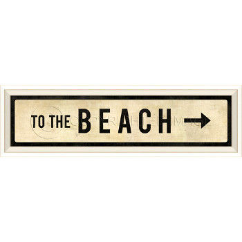 The Beach / Right Arrow Art Sign