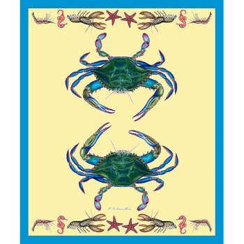 Blue Crab Female Throw