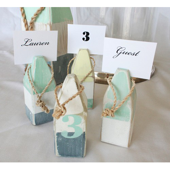 Buoy Place Card Holder Set- Pastel