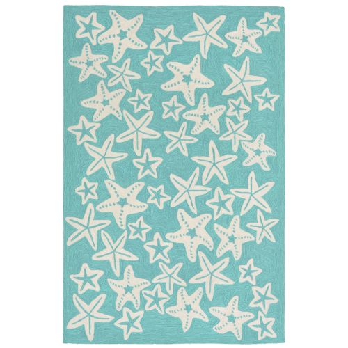 Starfish Aqua Rug 24" X 36"