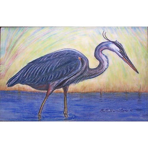Blue Heron Door Mat