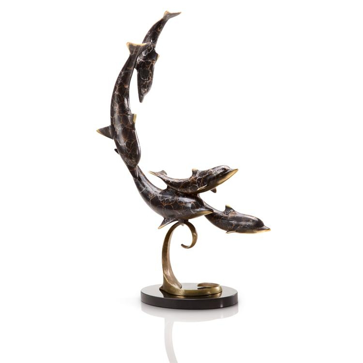 Diving Dolphin Quintet Statue