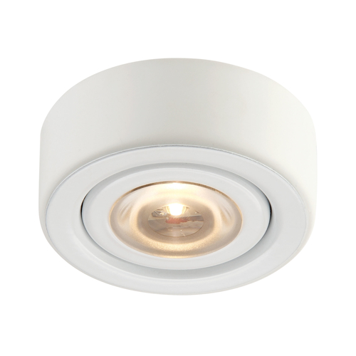 Eco 1 Lamp Led Puk Light In White With Clear Glass