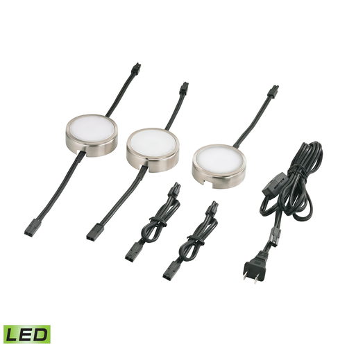 Tuxedo 3 Piece Led Undercabinet Light Set In Satin Nickel