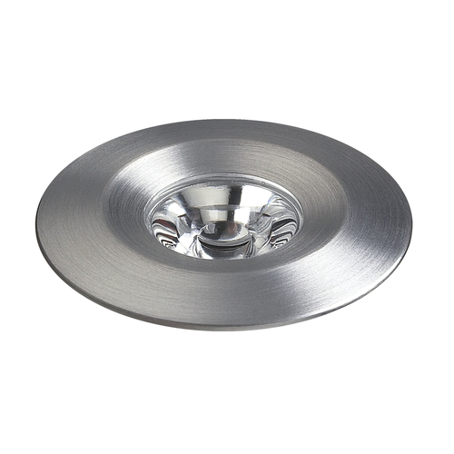 Disk Led Button Light In Brushed Aluminum