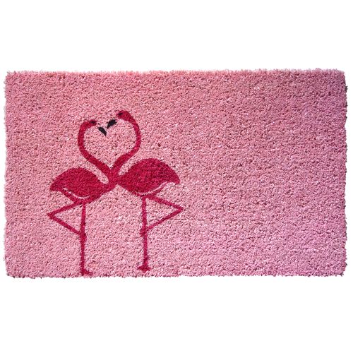 Flamingos Handwoven Coconut Fiber Doormat