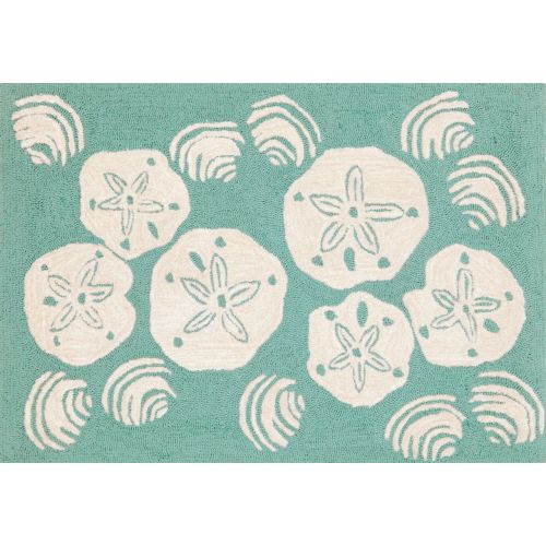 Liora Manne Frontporch Shell Toss Indoor/Outdoor Rug - Blue, 30" By 48"