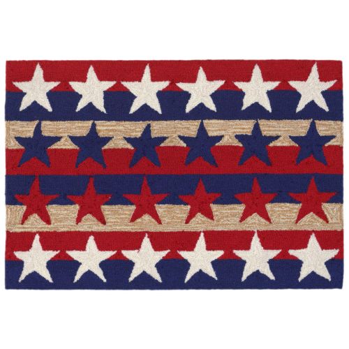 Liora Manne Frontporch Stars & Stripes Indoor/Outdoor Rug - Red, 24" By 36"