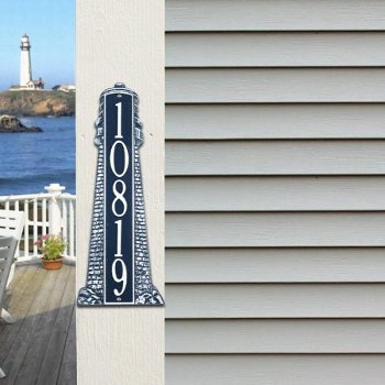 Lighthouse Address Plaque 18"