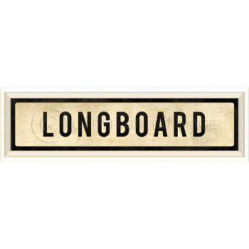 Longboard Framed Art Sign