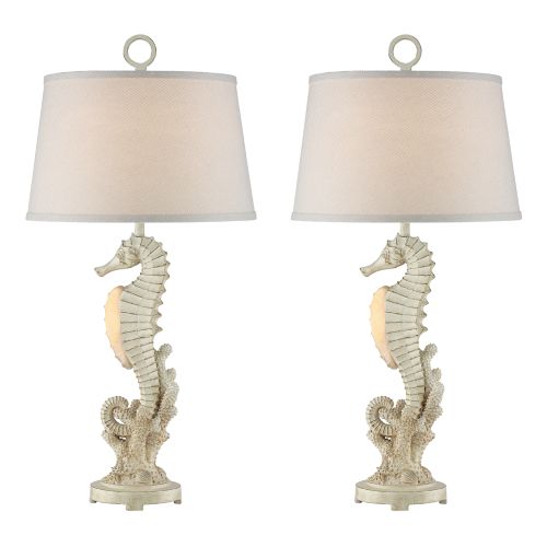 Seahorse Night Light Table Lamp Set Of, Silver Seahorse Table Lamp