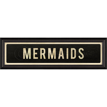 Mermaids Framed Wood Art Sign