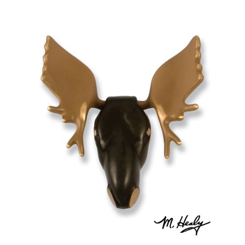 Moose Door Knocker, Brass/Bronze (Premium)