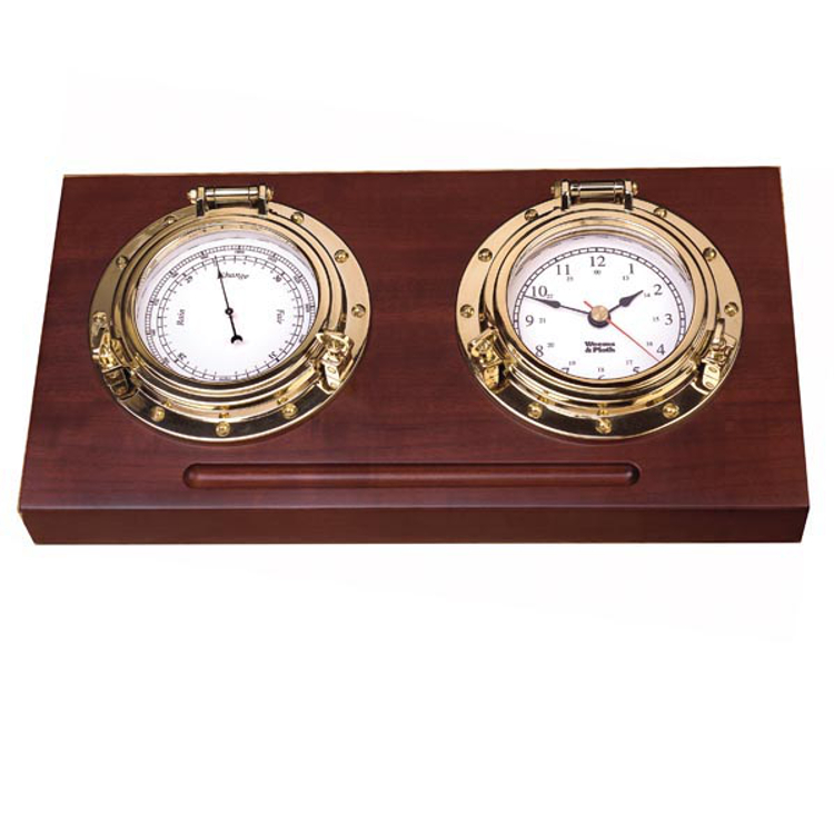 Porthole Desk Clock Set