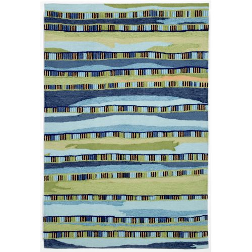 Liora Manne Ravella Fiesta Indoor/Outdoor Rug - Blue, 42" By 66"