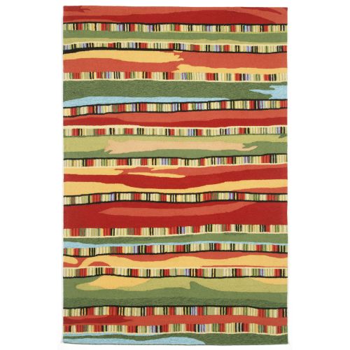 Liora Manne Ravella Fiesta Indoor/Outdoor Rug - Red, 7'6" By 9'6"