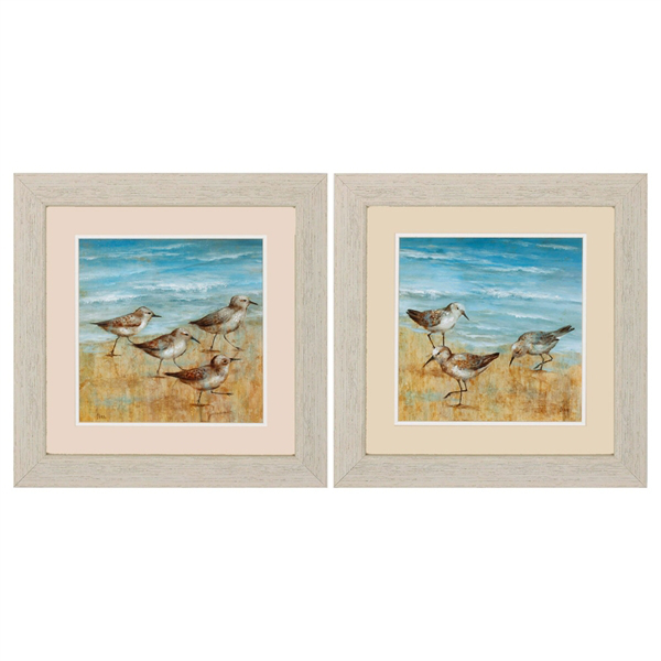 Sandpipers Framed Art Set Of 2