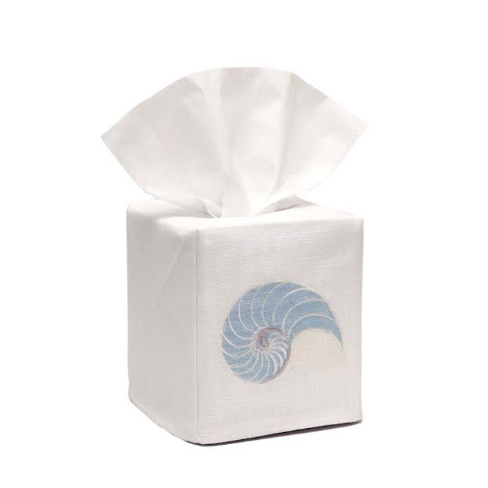 Striped Nautilus Tissue Box Cover