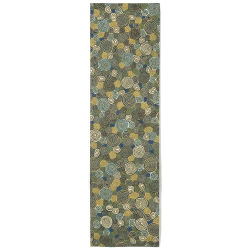 Liora Manne Visions Iii Giant Swirls Indoor/Outdoor Rug - Green, 27" By 8'
