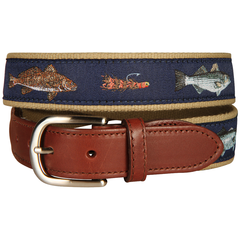 Saltwater Fish And Flies Tab Belt