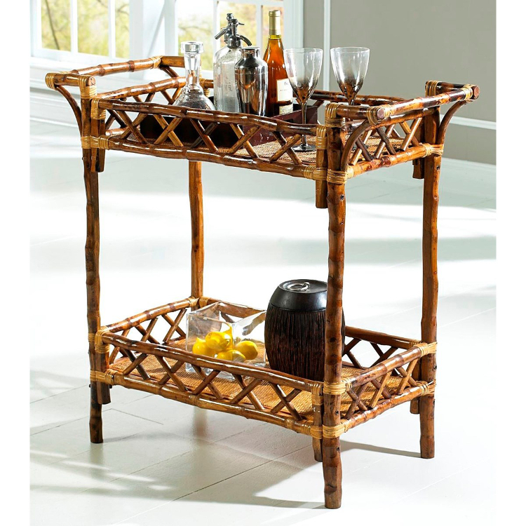 Rattan Beverage Stand  Color - Antique Tortoise