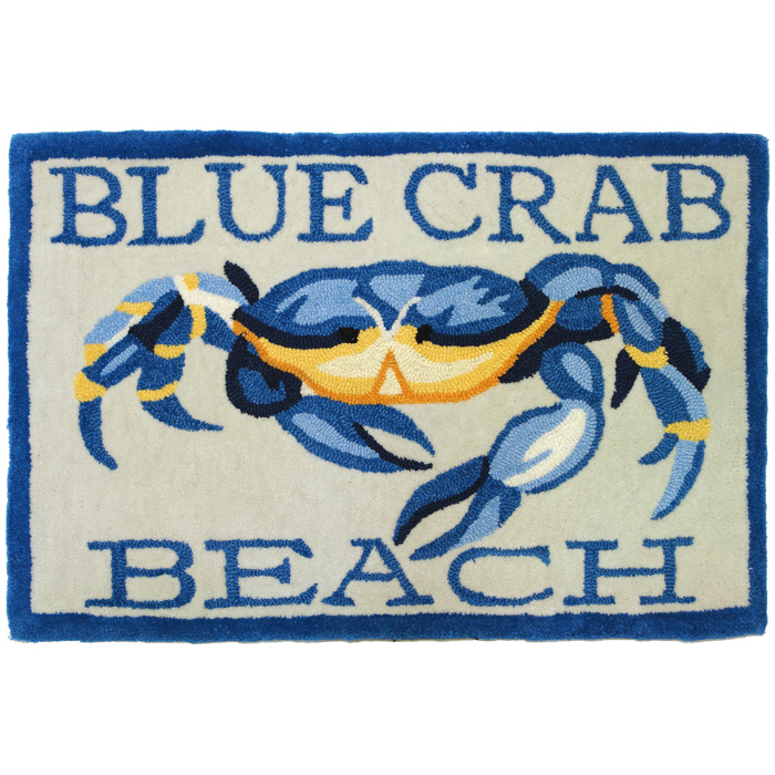 Blue Crab Accent Rug