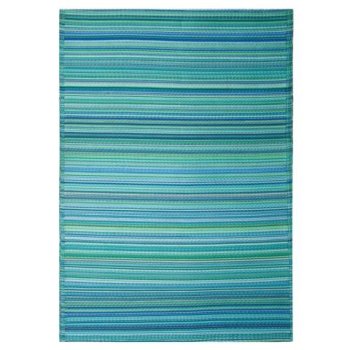 Cancun - Turquoise & Moss Green Indoor Outdoor Rug