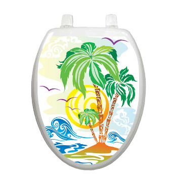 Catch The Wave Toilet Seat Decoration