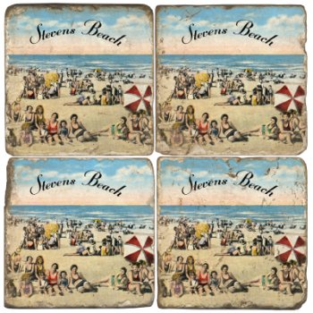 Personalized Beach Drink Coasters (set of 4)