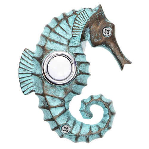 Painted Seahorse Doorbell