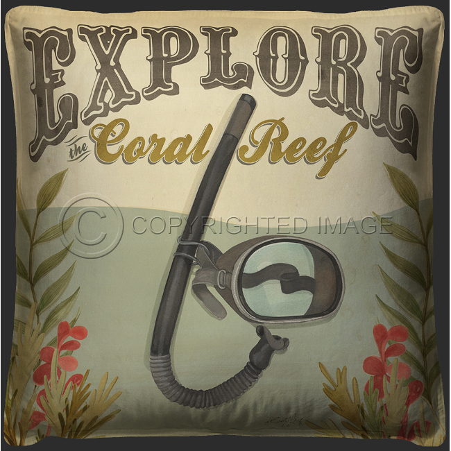 Explore The Coral Reef  Pillow